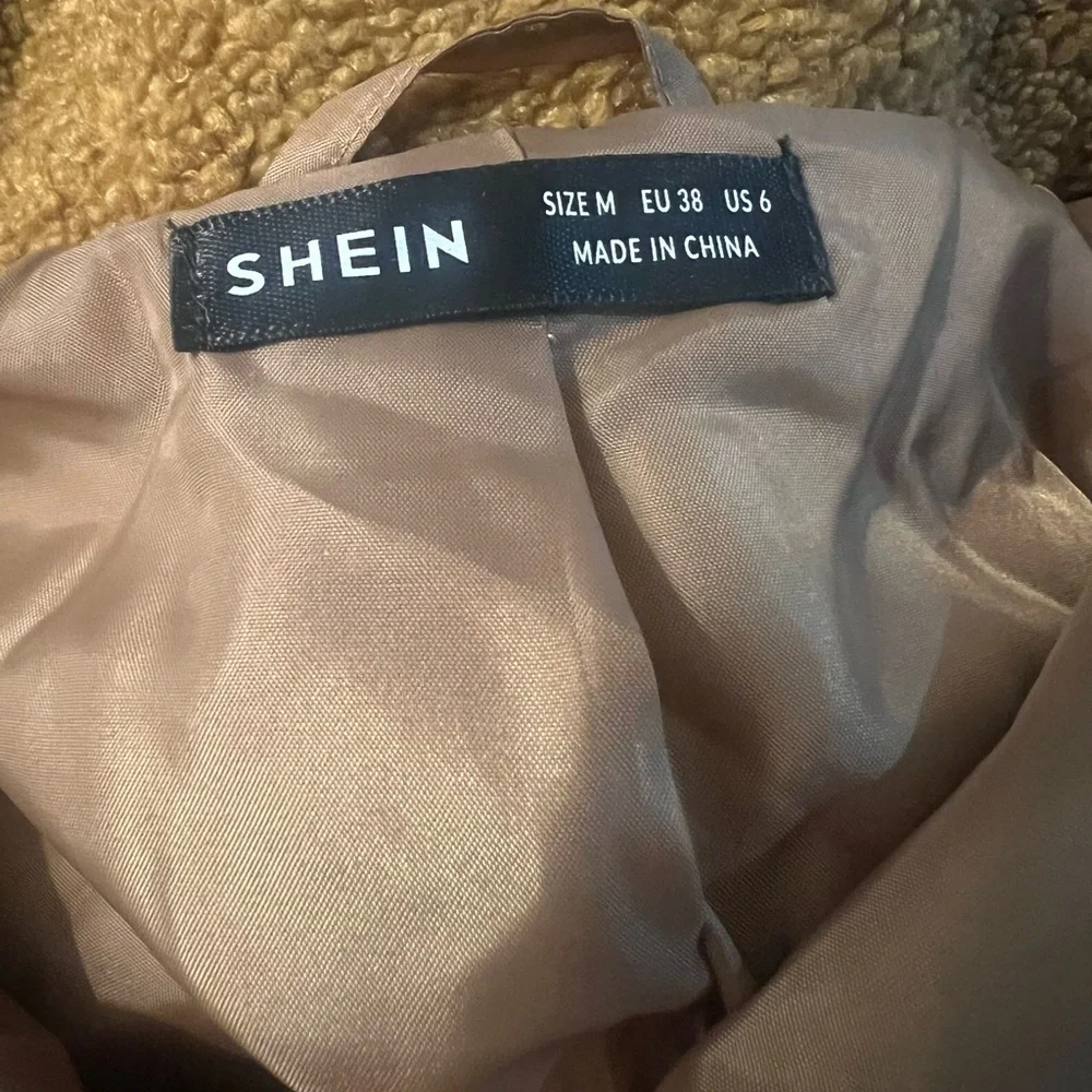 SHEIN Cozy‎ Burnt Orange Full Zip Sherpa Style Coat M